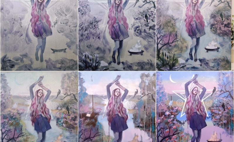 "Dancing Witch" painting!