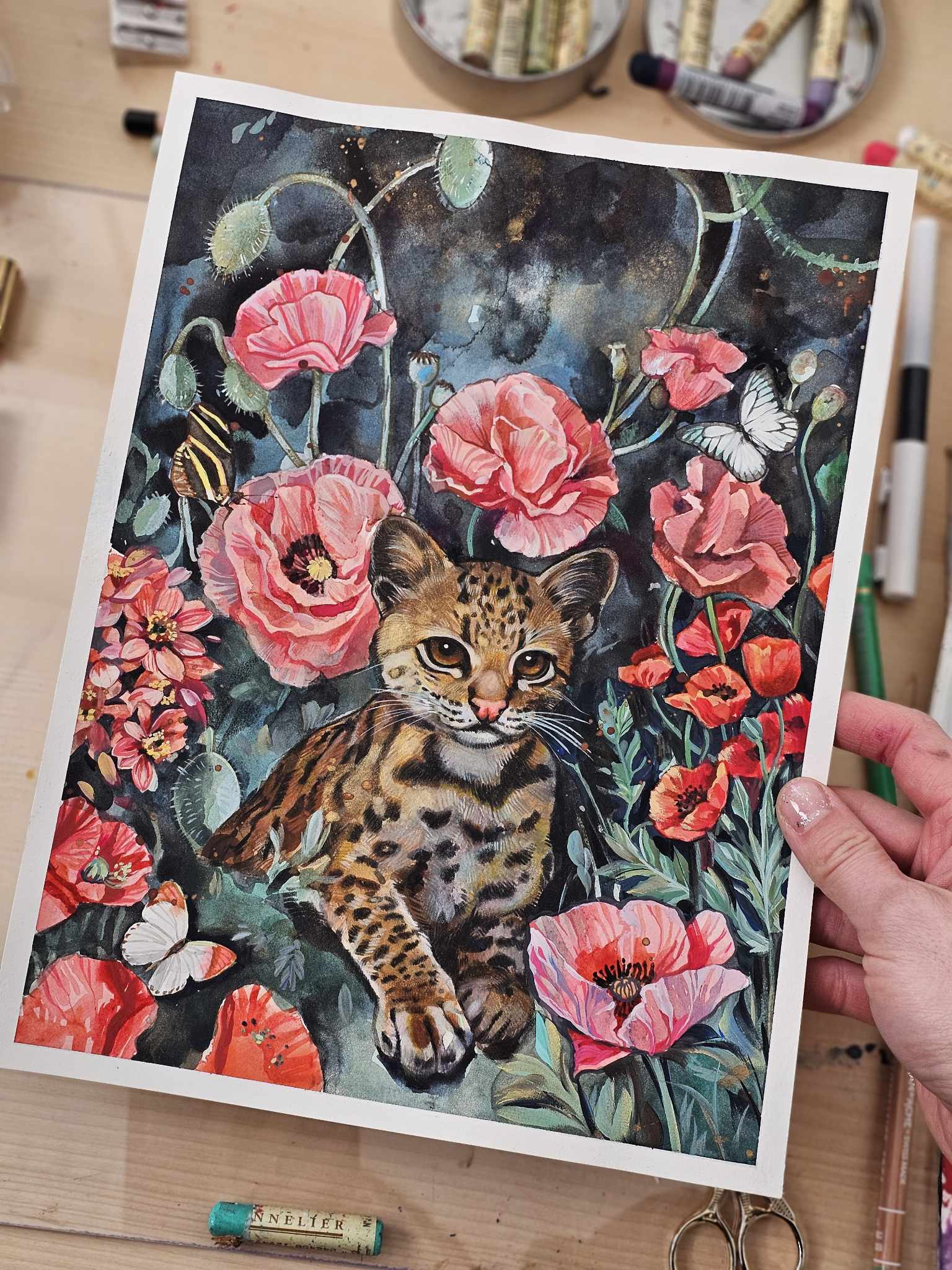 "Purrfectly Spotted" 🐆 Ocelot Commission finished!