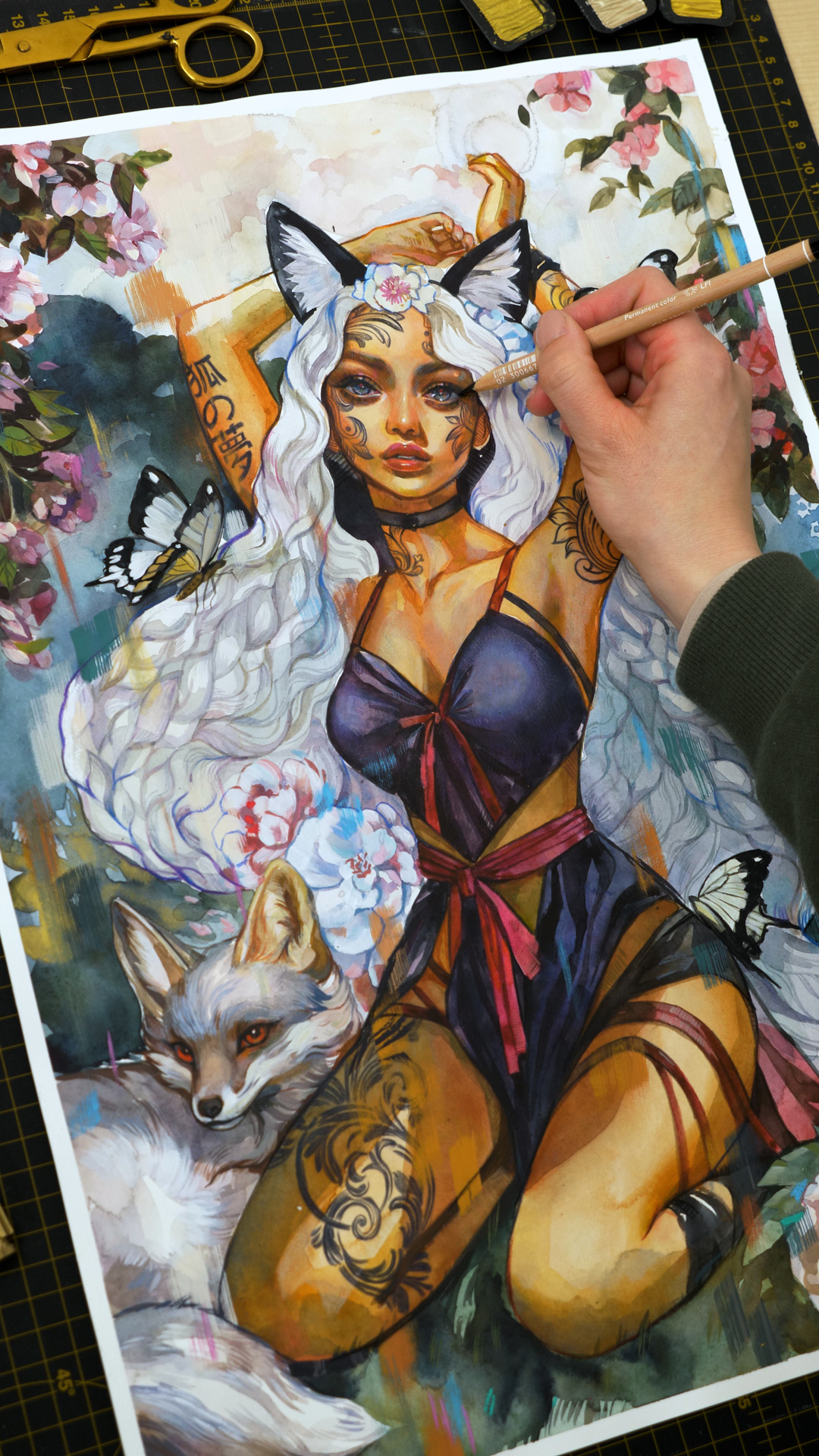 "Kitsune No Yome" Progress Pictures! ✏️