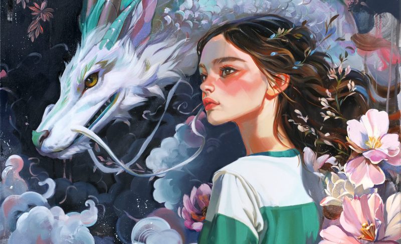 LAST DAY to bid on 'Chihiro & Haku'! 🎋 + progress pictures!