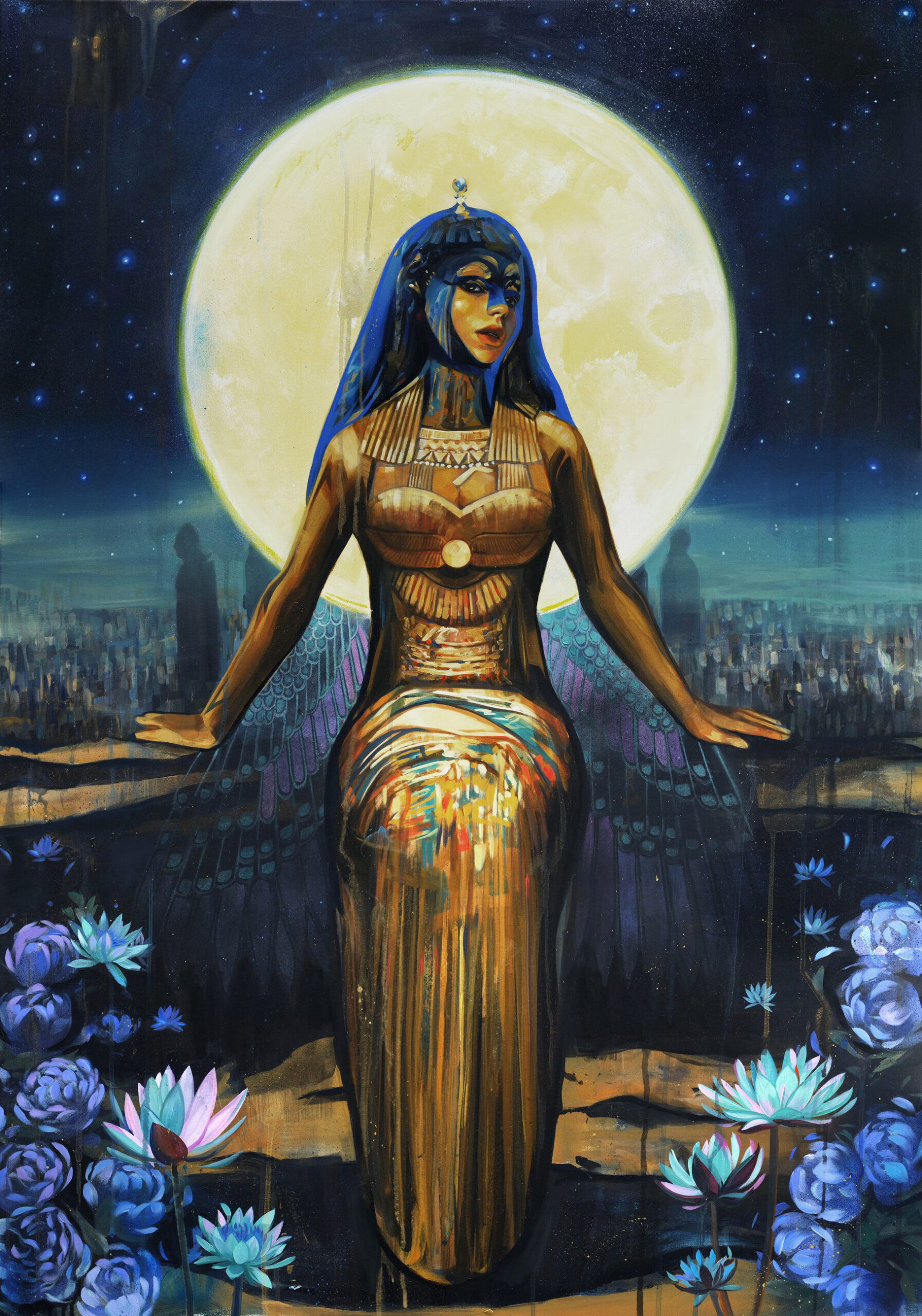 Whoo-hoo! I finished my Egyptian Sky Goddess! 😍