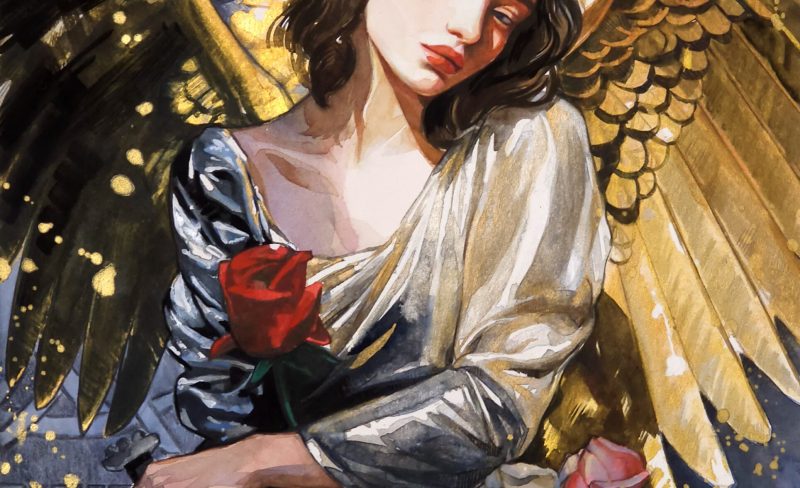 A Fallen Angel Watercolor Painting finished!