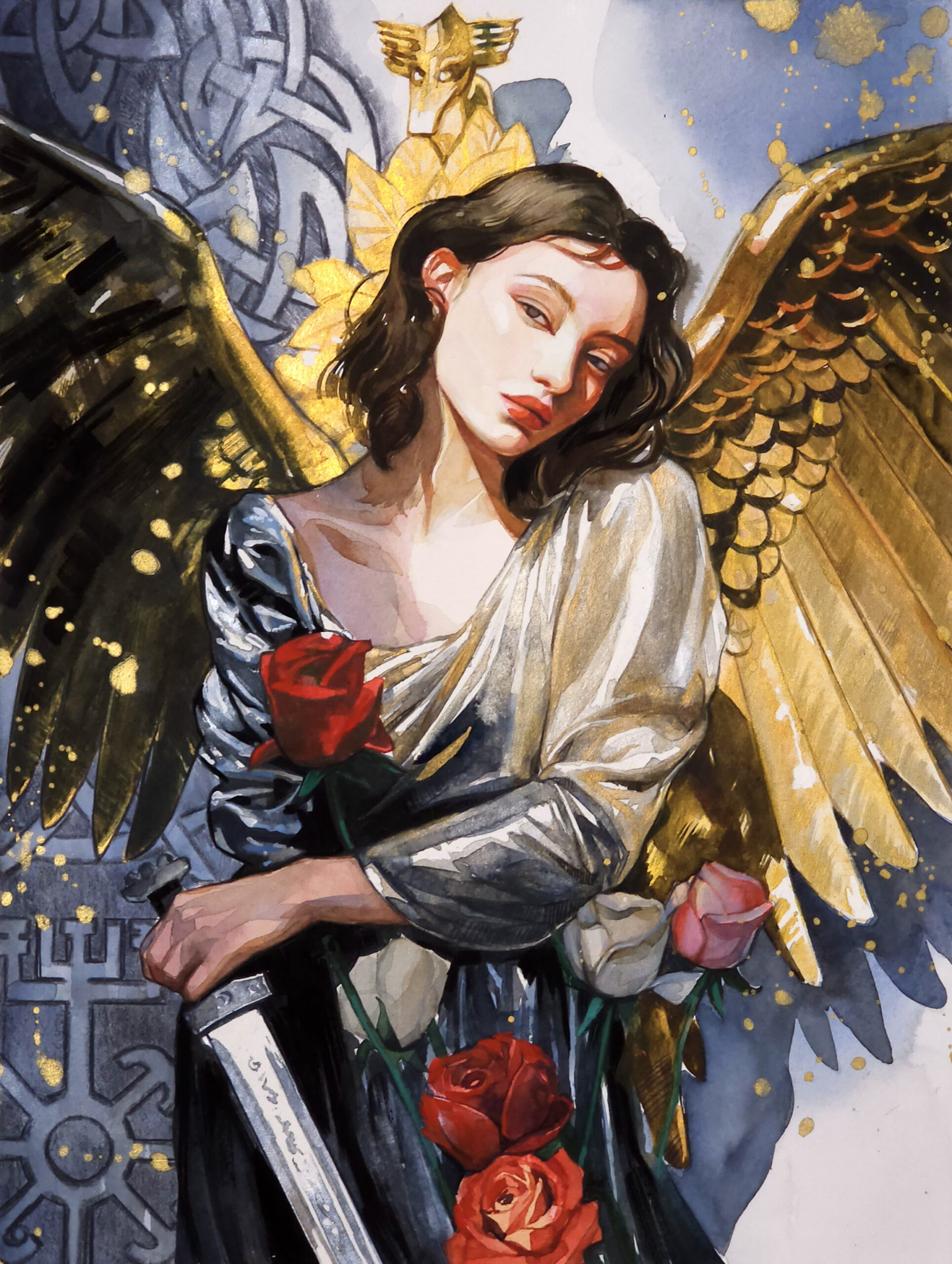 A Fallen Angel Watercolor Painting finished!