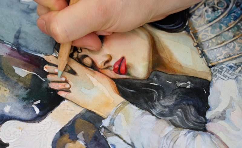 'Lady Guinevere' 2nd Part of the Portrait WIPS