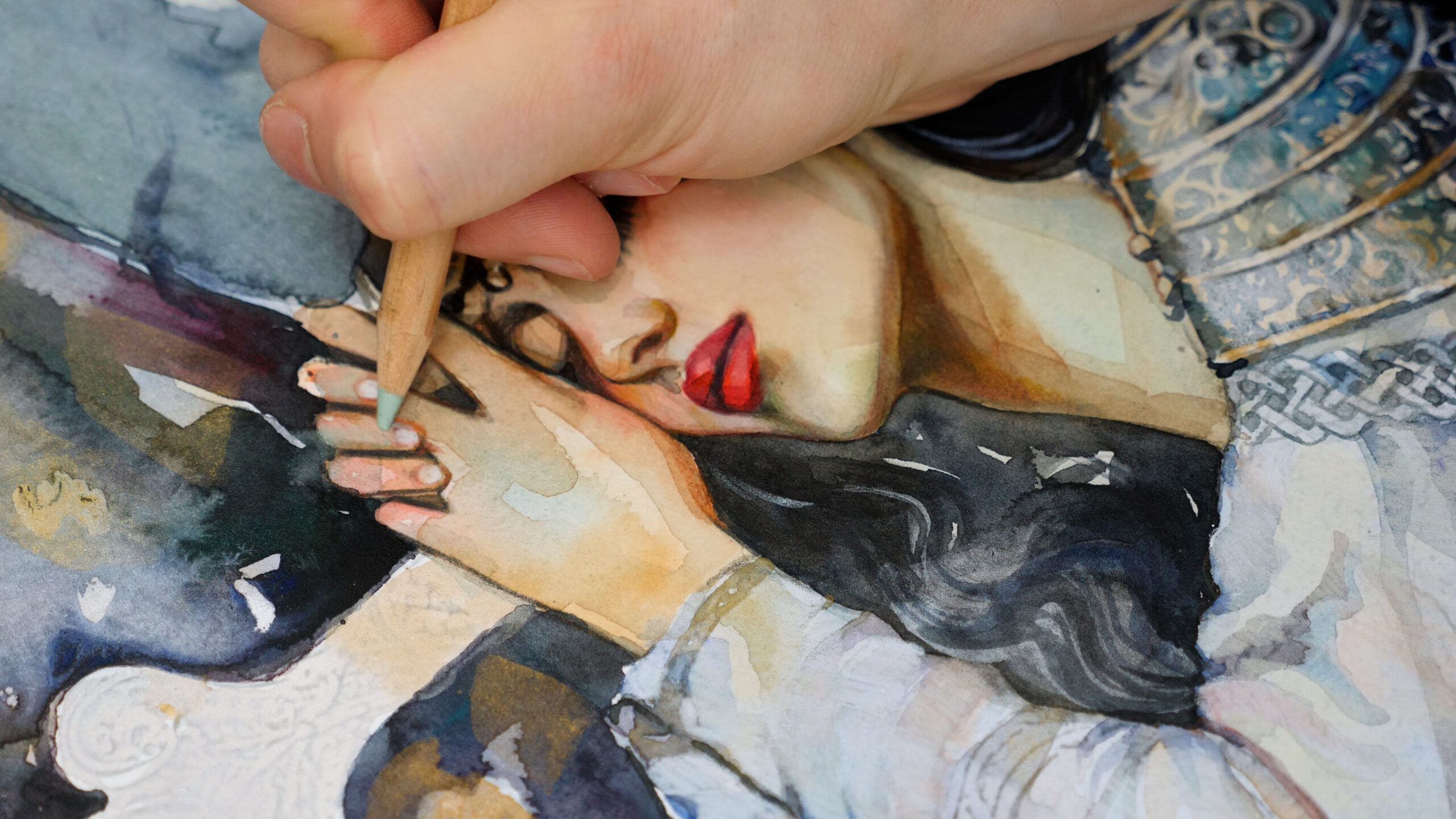 'Lady Guinevere' 2nd Part of the Portrait WIPS