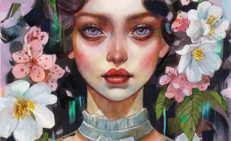Tutorial Preview: "Hanami No Yosei" Painting + Mixed Media Techniques! 🌸
