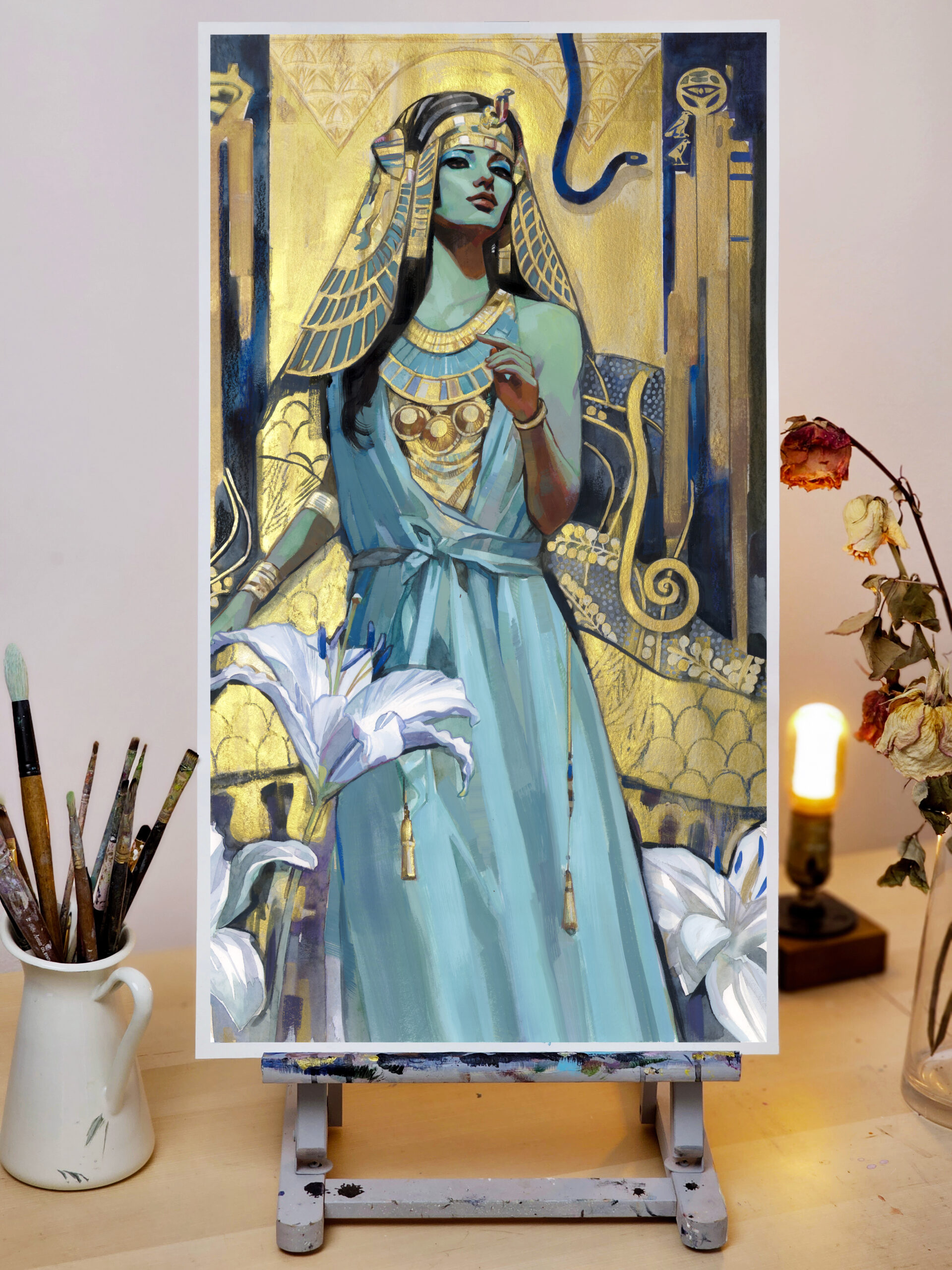 "Hathor Lady-of-Turquoise" WIPS and Reference Creation (The full Ordeal 😅🙈)