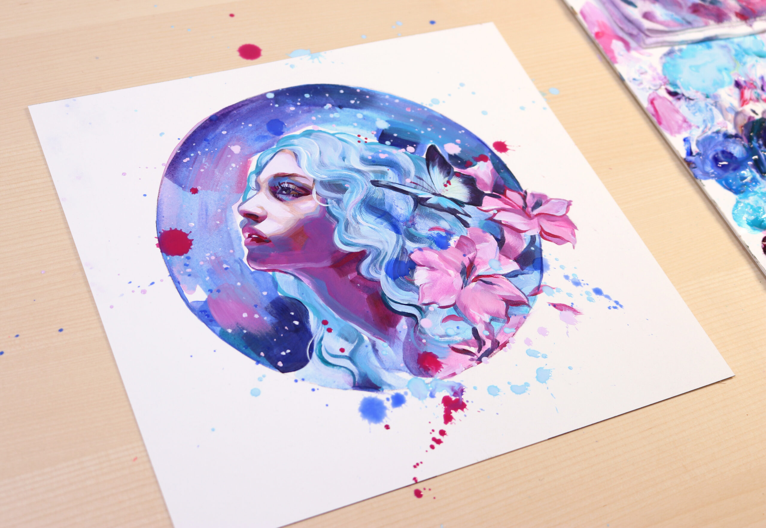 "Polar Night" Acrylic Illustration finished!