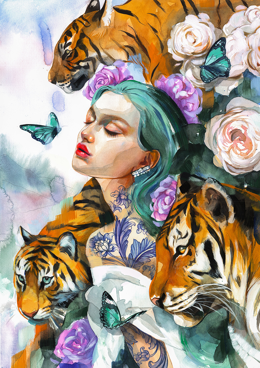 "Perpetuo" Year of the Tiger Painting finished! 🐯