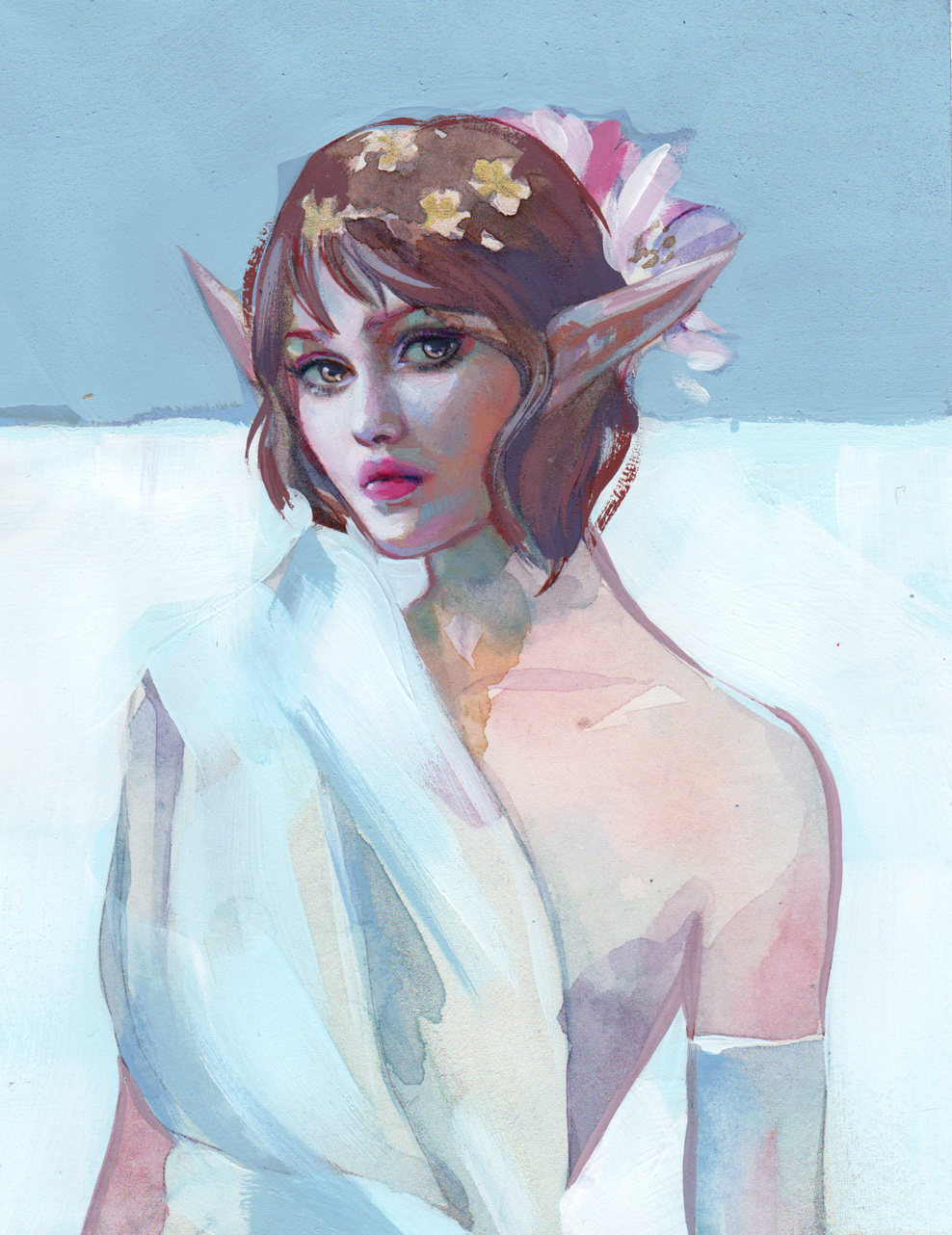 "Shimo" first January Patreon Illustration finished! ❄️