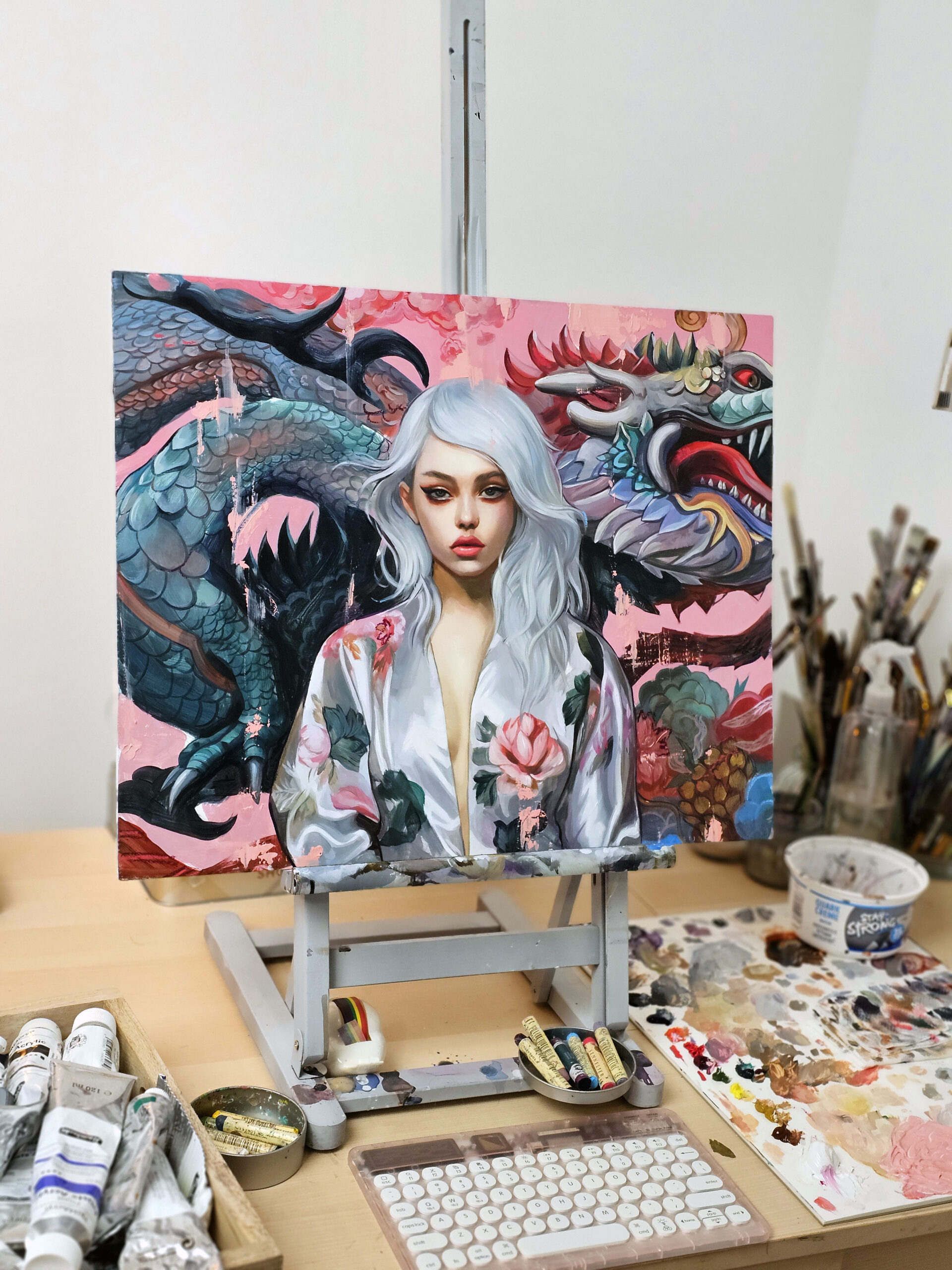 "Year of the Coral Dragon" WIPS + Tutorial Preview