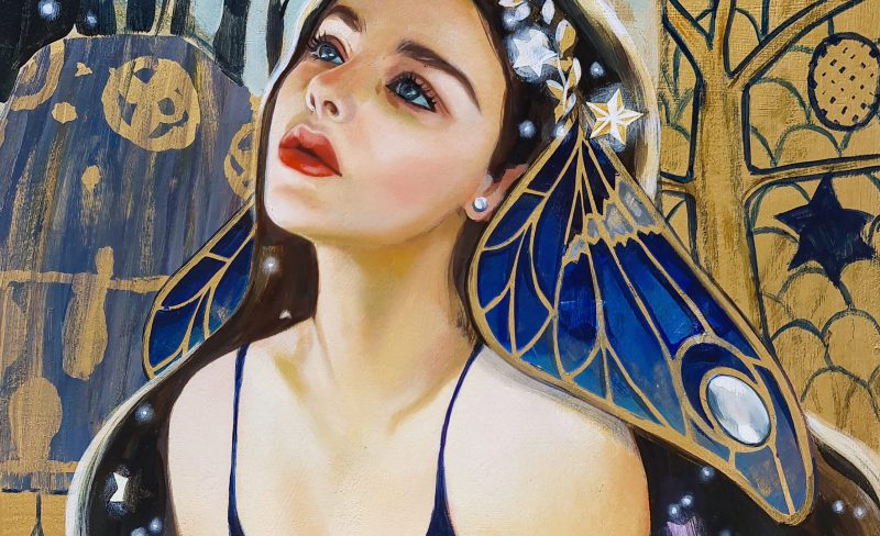 New Klimt Inspired Oil Painting for the July Auction! 😍