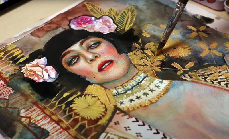 Paint like the Greats | A Mixed Media Course for All Levels Inspired by Monet and Klimt!