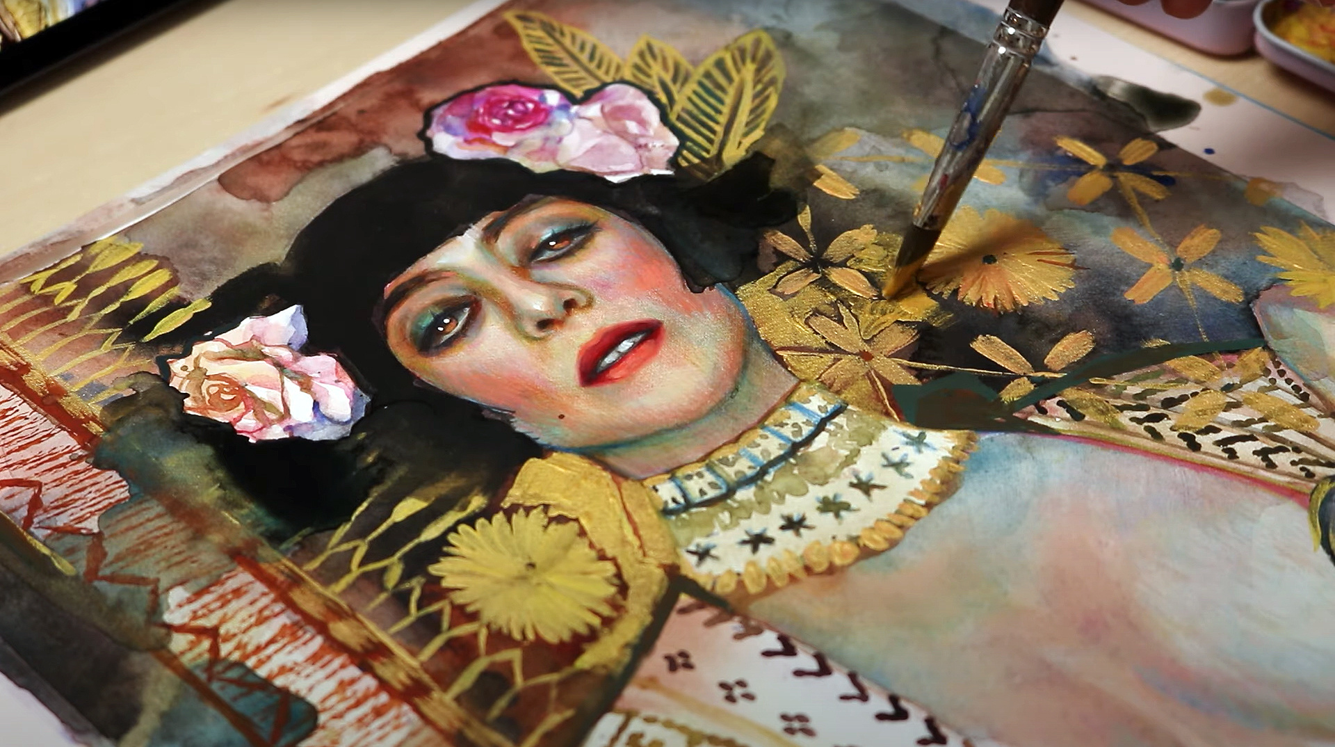 Paint like the Greats | A Mixed Media Course for All Levels Inspired by Monet and Klimt!