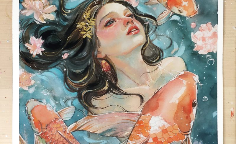 New Painting for the "Folklore from the Ocean Floor" 🐟Auction! 🐟