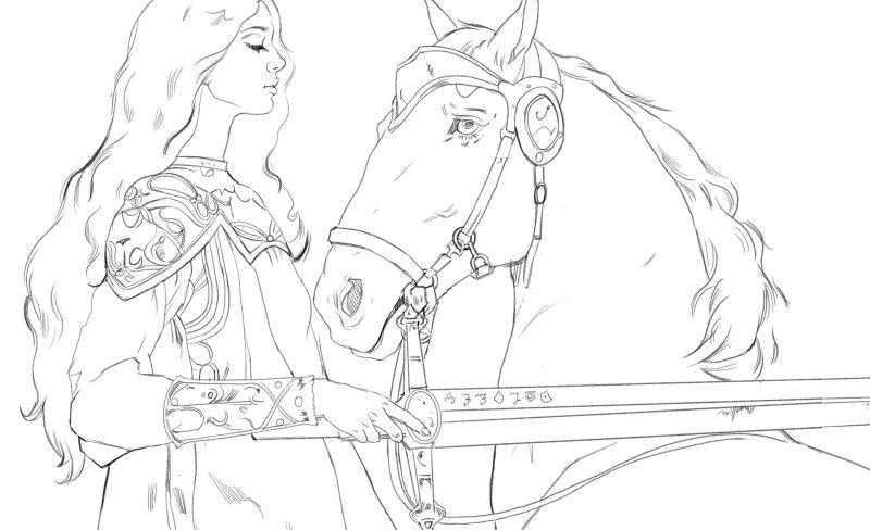 Morgan le Fay - Line Art!