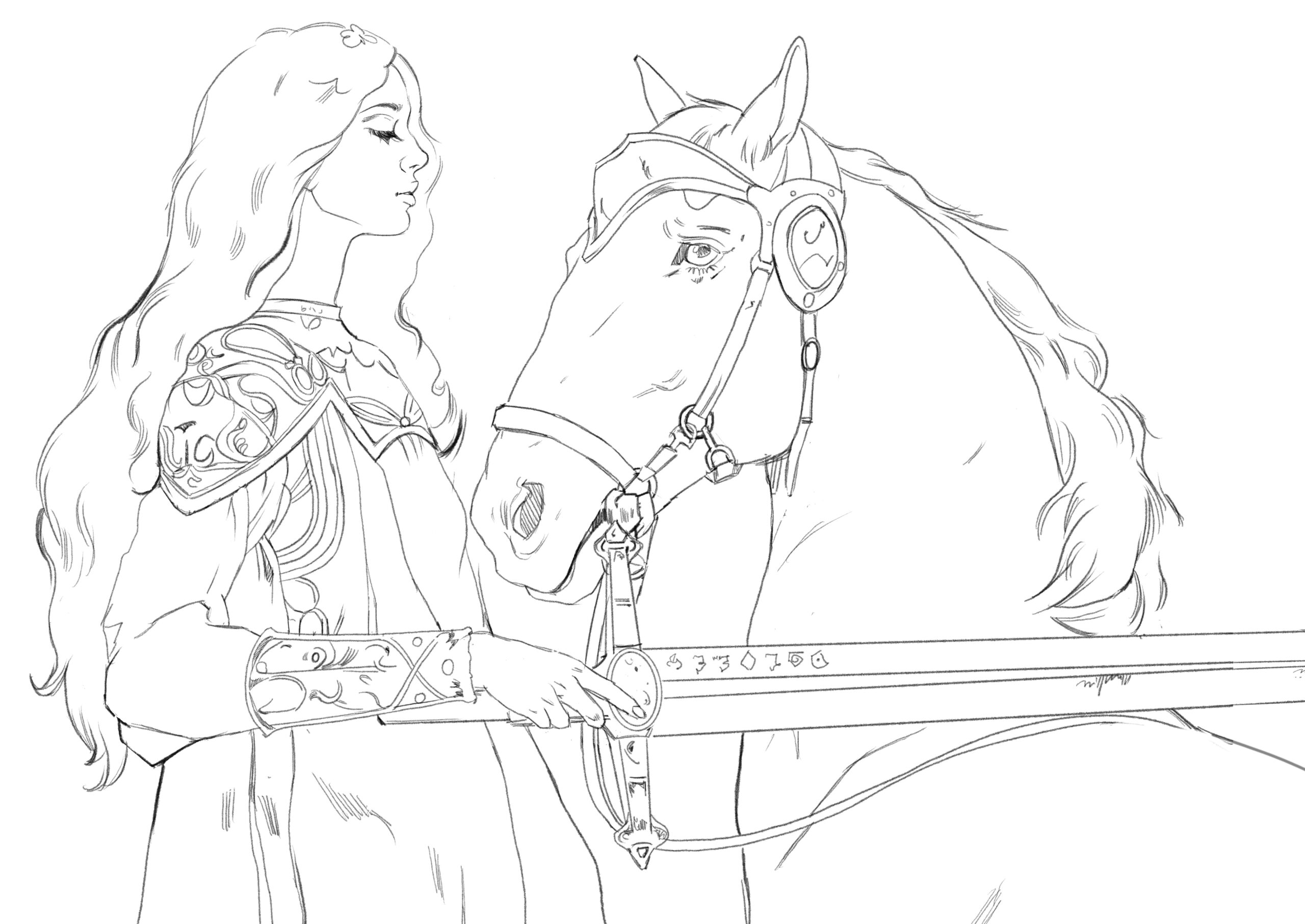 Morgan le Fay - Line Art!